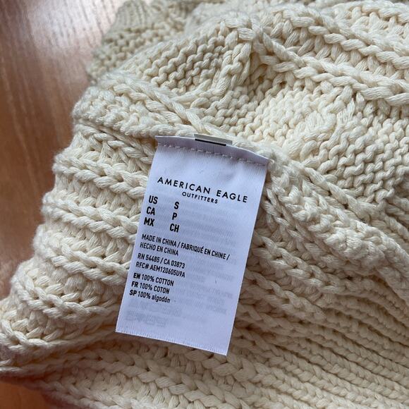 American Eagle cable knit,‎ cotton cardigan sweater vest - Picture 2 of 5